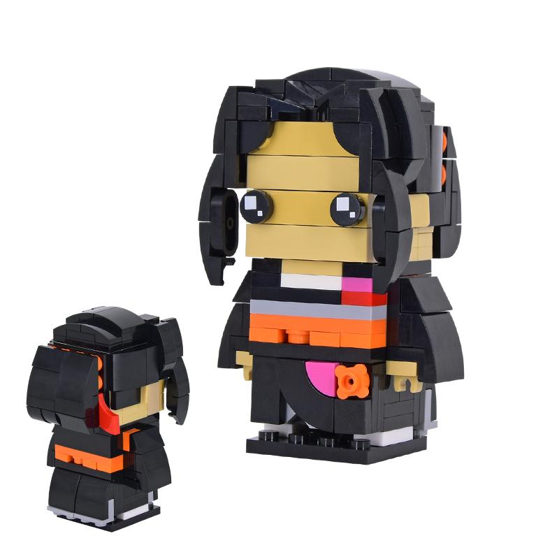MOC Sady kostek Kreslený film BrickHeadsed Model DIY Akční figurky Stavebnice scény Hračky pro děti Pro děti Dárek