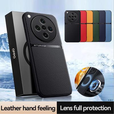Custodia Magnetica in Pelle PU di Lusso per OPPO Find X8 Pro 5G Cover Protettiva Guscio Rigido Coque Fundas Capa
