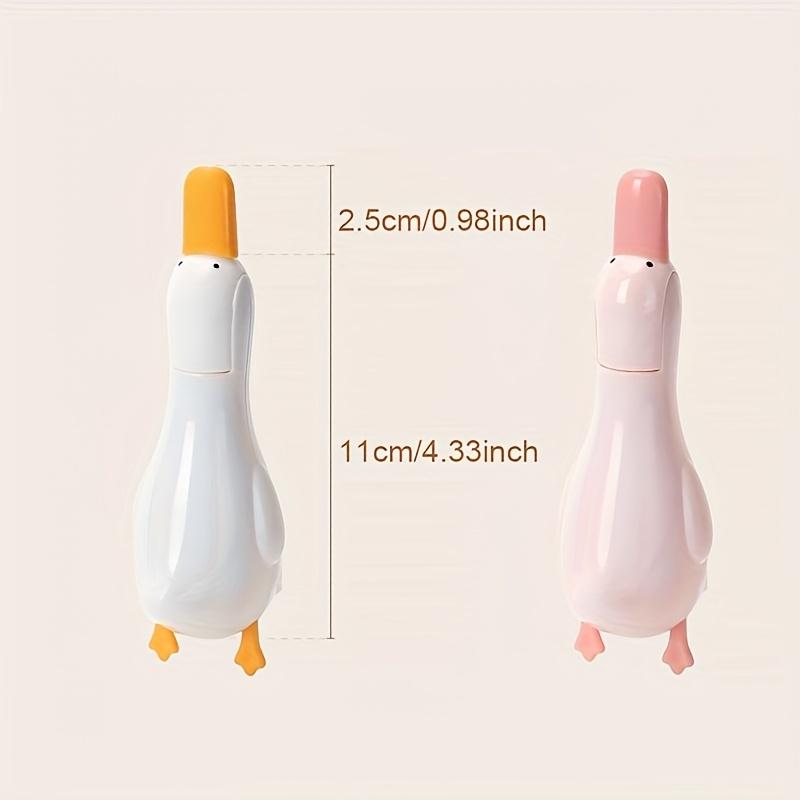 Adorable Duck 2-in-1 Hair Cleaning Clip and Shovel Set, ABS Plastic, Manual, No Batteries Required, for Bathroom Drainage and Dusting Suitable