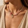 Bohemian Colorful Natural Crushed Stone Choker for Women Creative Crystal Beaded Starfish Pendant Necklace Beach Jewelry Gift