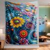 Vibrant floral patterns with Digital printing polyester wall tapestry suitable for use living rooms bedrooms offices bars party