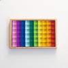 Transparent Rainbow 3D Building Blocks: Educational Acrylic Cubes for Children