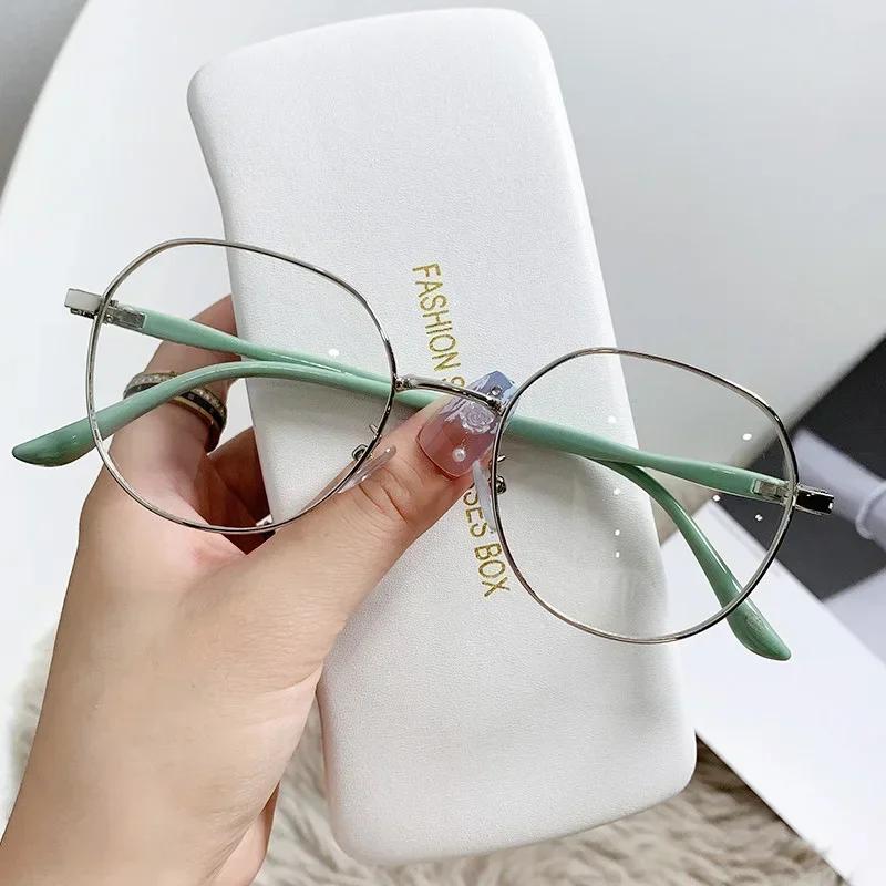 Large Square Frame Woman Glasses Ins Girl Fashion Transparent Reading Glass High-definition Anti-blue Light Computer Eyeglass