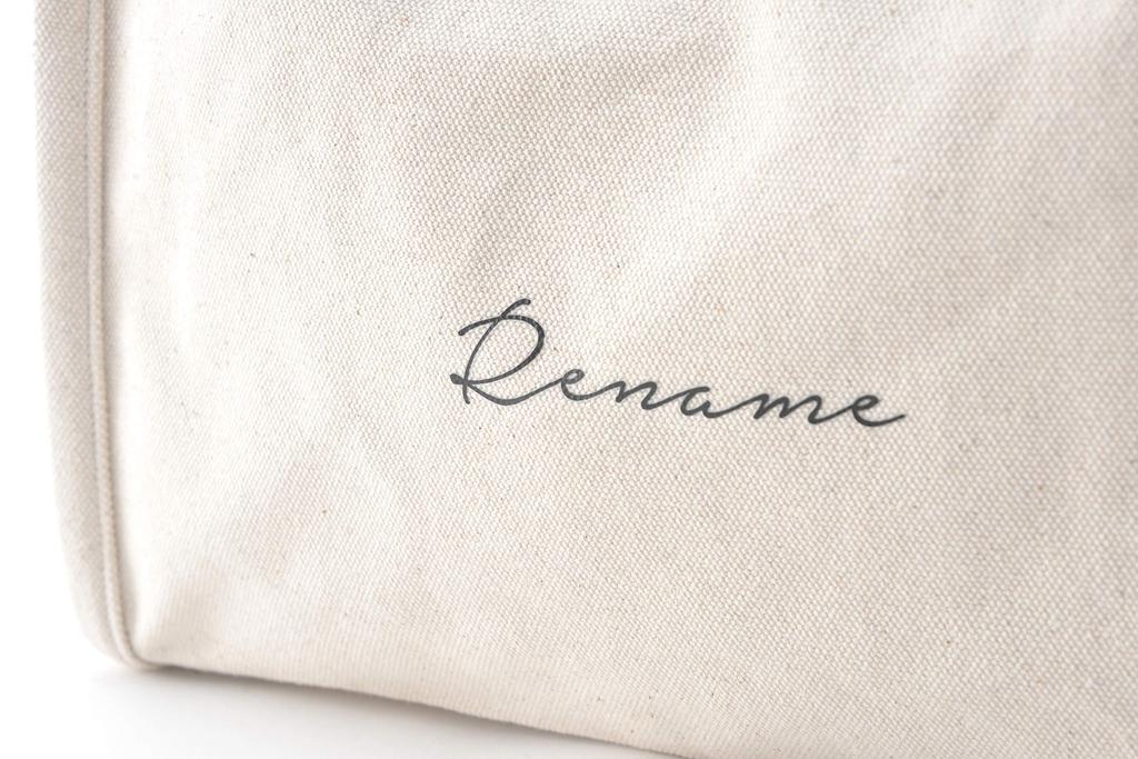 Canvas Box Tote Bag Black [Rename] -