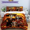 3pcs Day of the Dead Duvet Cover Set - Includes 1 Duvet Cover and 2 Pillowcases, No Quilt Core, All-Season Home Decor yy251111021