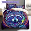 Psychedelic Animals Pattern Bedding Quilt Set Quilt Cover Pillowcase Home Decoration Birthday Gift (1 * Duvet Cover + 2 * Pillowcase, Without Core)