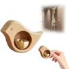 Decorative Wooden Bird Shape Magnetic Doorbell Metal Shopkeepers Bells for Refrigerator Entrance Wall Store Door Chimes