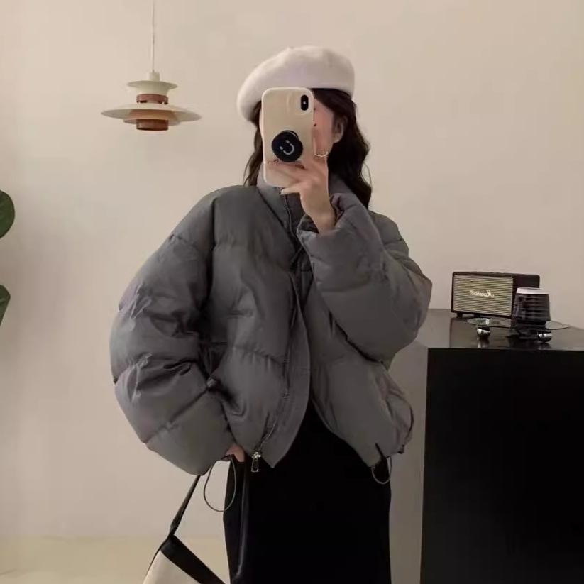 Puff Cotton-padded Jacket Women's Winter Stand-up Collar Short Small Bread Jacket Down Cotton-padded Jacket