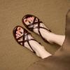 Genuine Leather~ French Sandals for Women's Summer 2025 New Models with Skirts, Beautiful High Heels, Thick Heels, Roman Shoes