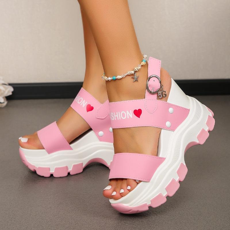 Mode Übergröße Trifle Plateau High Heel Damen Sommer Mode Alleskönner Erhöhte Athleisure Sandalen