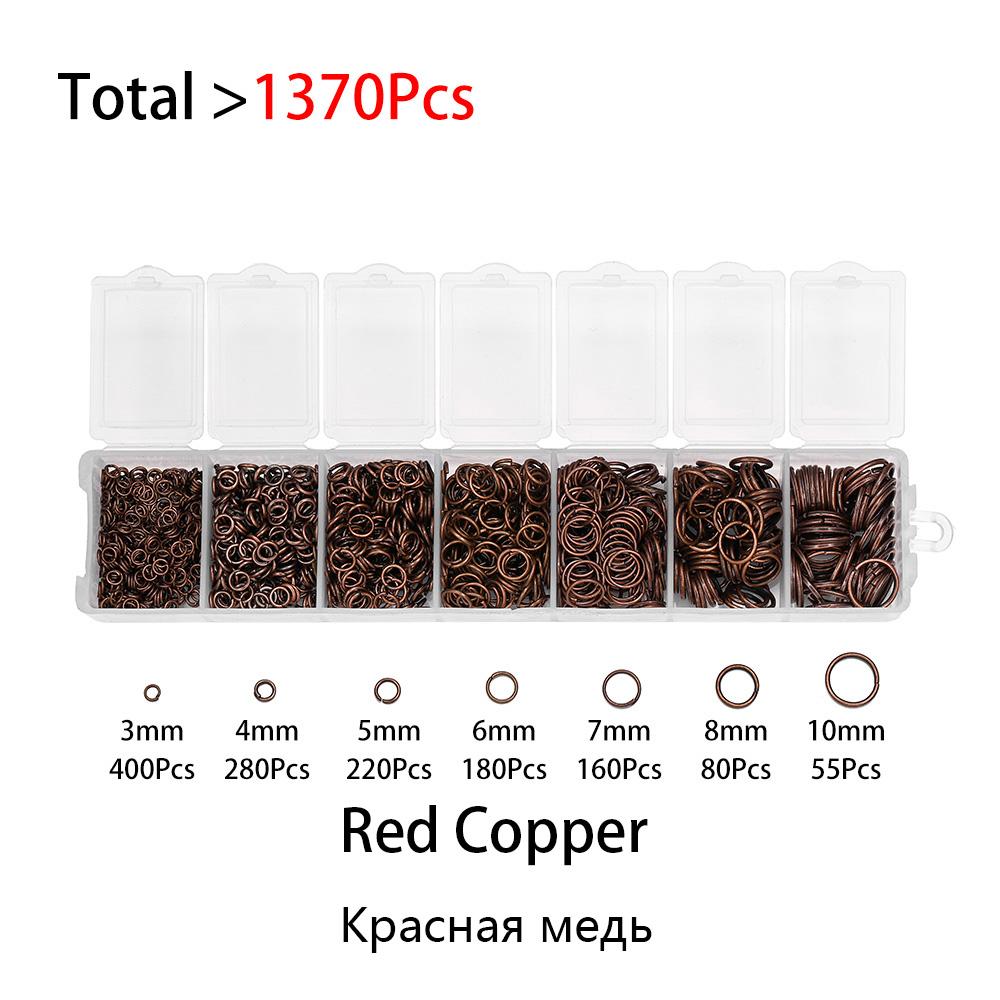 420 Stück/Karton Schmuckherstellungs-Kits Halsketten-Ketten Ohrhaken Kopf-Nadeln Biegeringe Karabinerverschluss DIY Schmuckzubehör Set Zubehör