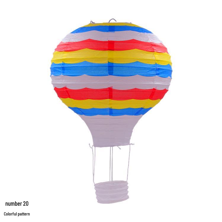 Hand-Folded Rainbow Hot Air Balloon Lantern - Christmas, Birthday, Party, Kindergarten Hanging Decoration