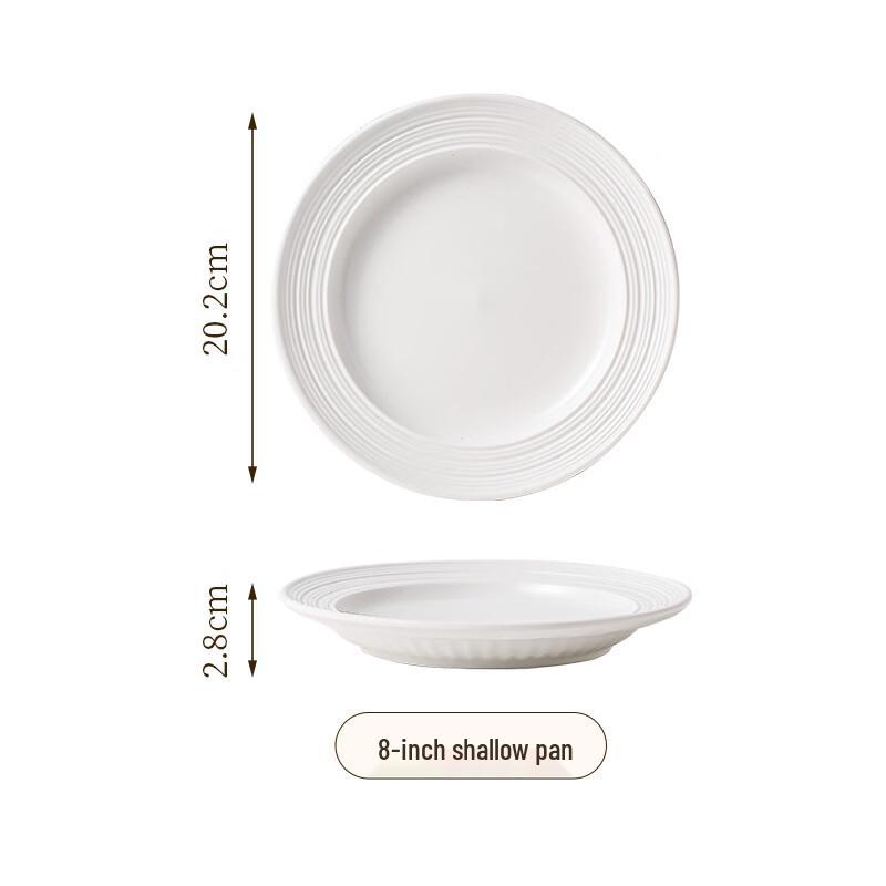 Zhishi Simple Style Matte Ceramic Dinner Plates