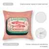 Coastal Charm Sardine Can Pillow Case 3D Print Polyester Fiber 40*40cm Home Sofa Throw Decoration Festival Gift