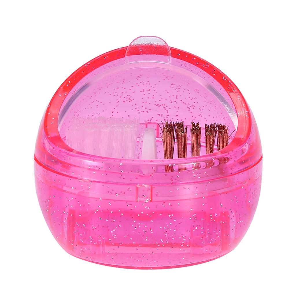 Mini Nail Art Drill Head Dual Clean Brush Dust Cleaning Case Box Polishing Manicure Tool