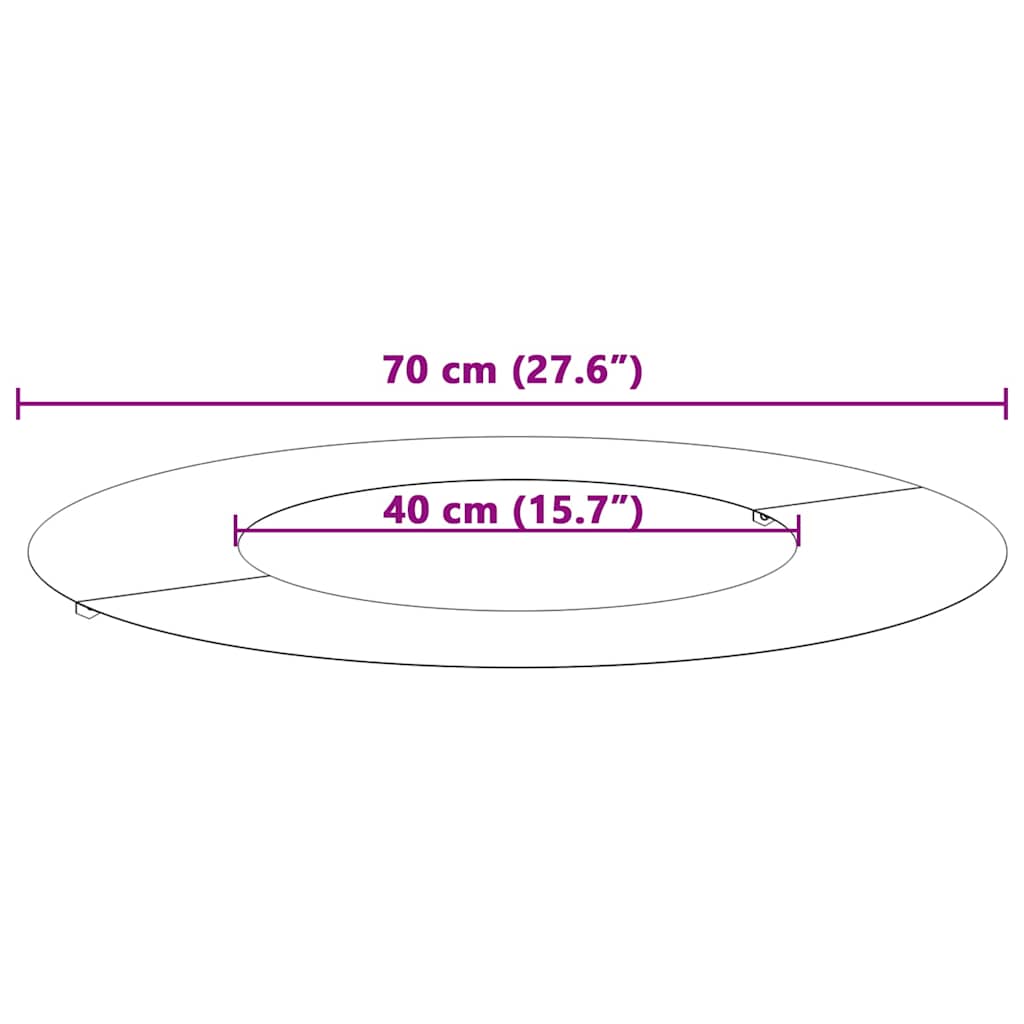suitable for flat tree rings 5 pcs silver Ø40 70 cm