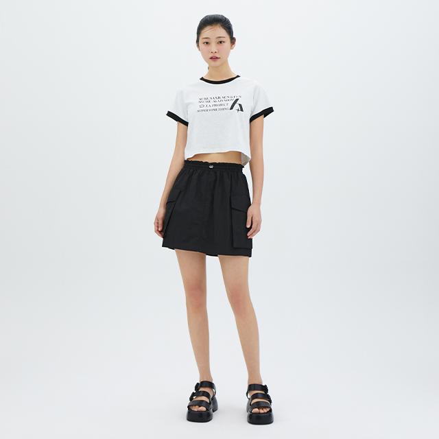 Rap Banding Cargo Nylon Skirt Ar2Ws463