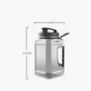 2.4L Large Capacity Fitness Water Bottle,BPA Free Portable Sports Bottle for Camping Gym Cycling,Men's Plastic Water Bottle