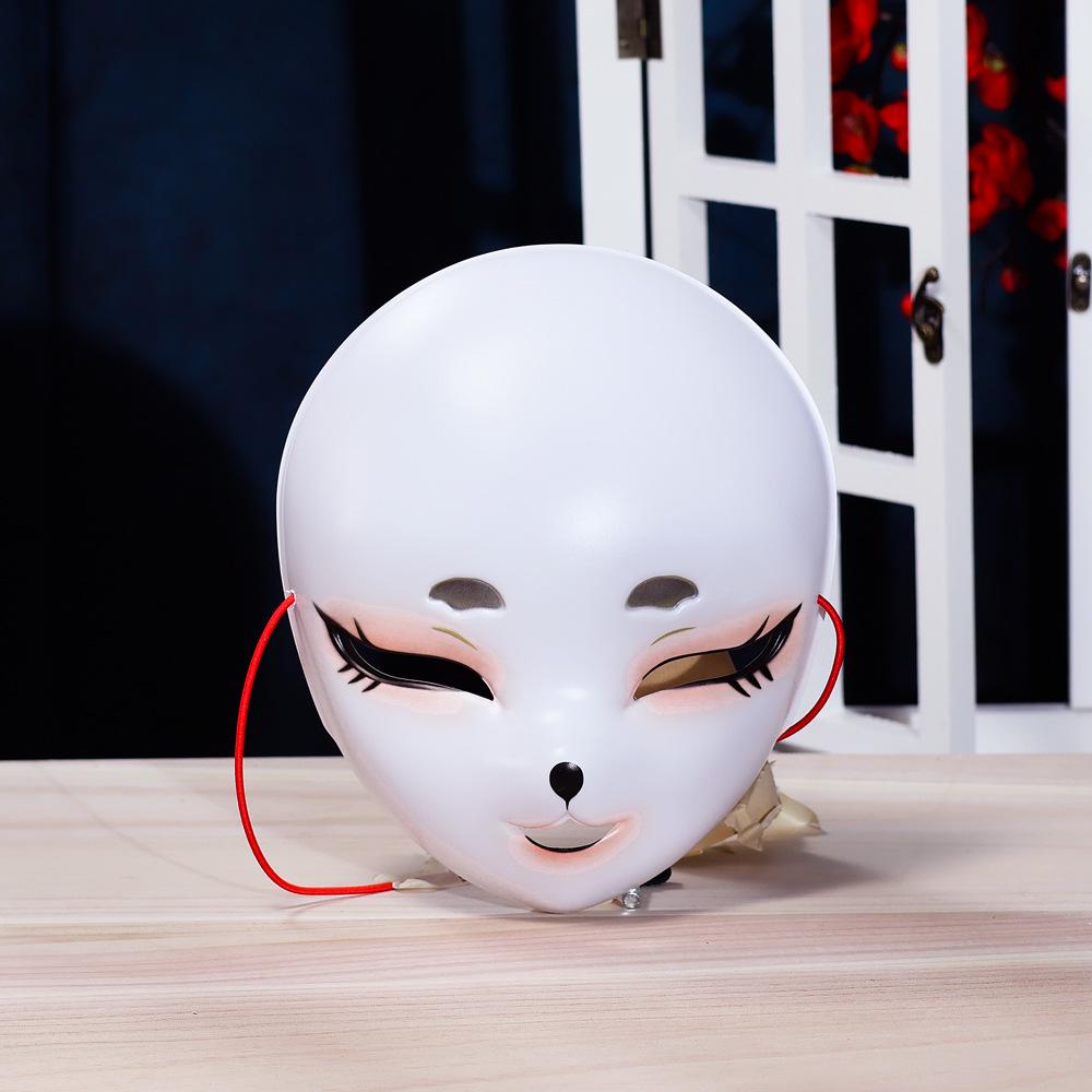 

Расписанная вручную милая маска из ПВХ для девочки для украшения на Хэллоуин One Size