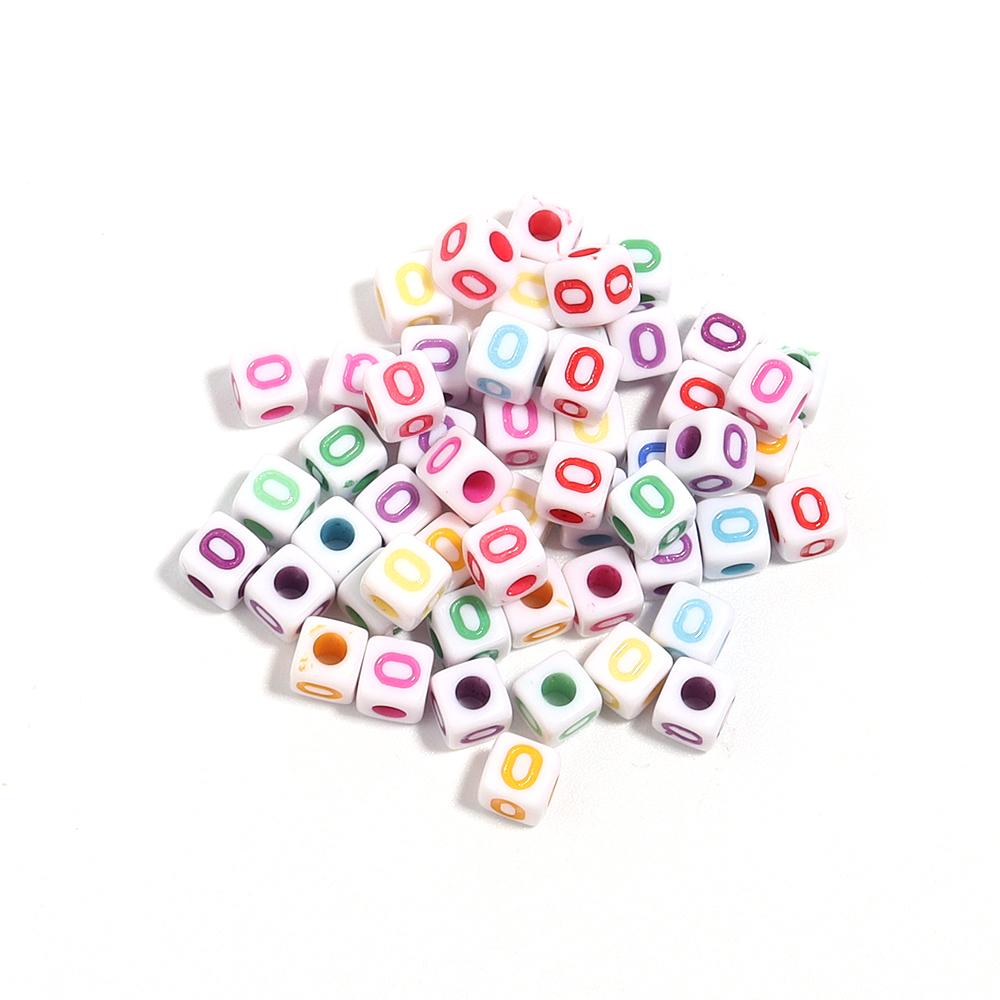 100pcs/lot  A-Z Acrylic Letter Bead Square Loose Spacer Alphabet Beads for DIY Bracelet Necklace Jewelry Making Supplies