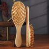 Bamboo Air Cushion Brush Men Women Scalp Massage Hair Comb Anti-static Portable Fluffy Hair Styling Detangling Paddle