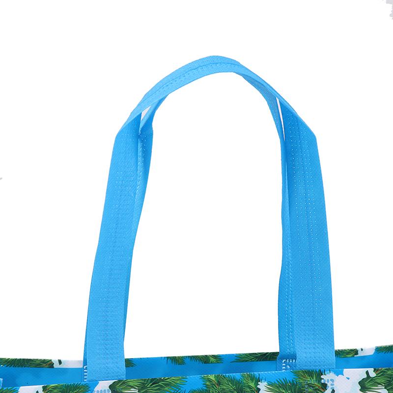 10Pcs Tote Bags Santa Elk Snowflake Tote Bags Thickened Non-Woven Printed Waterproof Bags Christmas Gift Decoration Bags