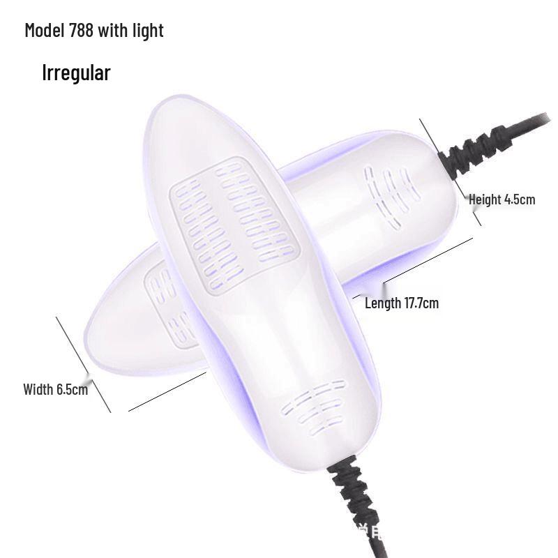 European & American Purple Light Shoe Dryer: Temperature-Controlled Fragrant Deodorizer for Student Dorms, Removes Moisture.