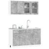Kitchen Unit Lyon 4 Pcs Concrete Grey Wood Based Material