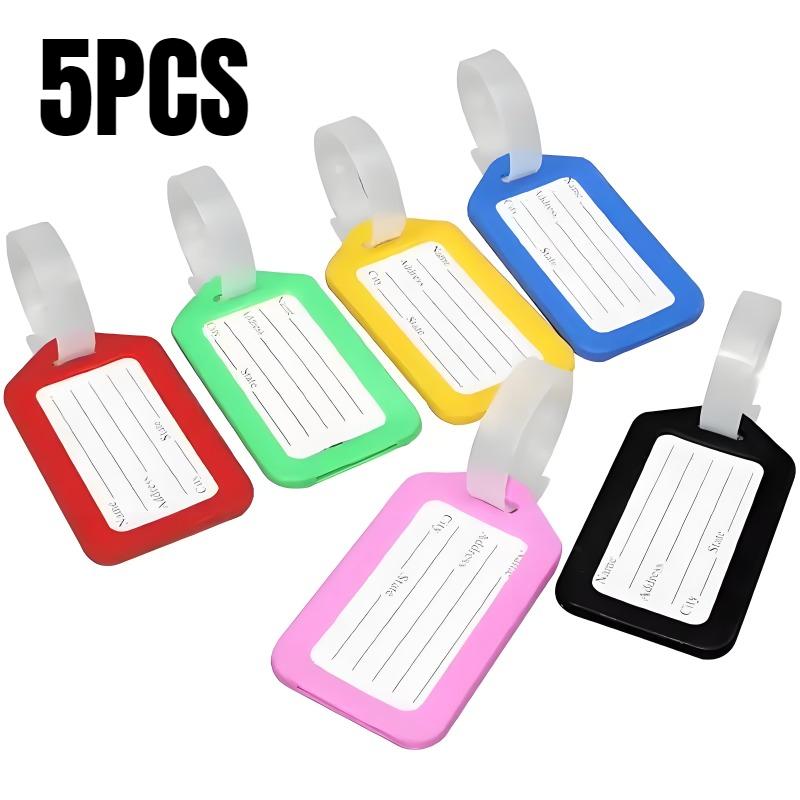 5/10PCS Luggage Tag Boarding Shipping Plastic Baggage Tags Travel Accessory Women Men Suitcase ID Address Name Portable Label