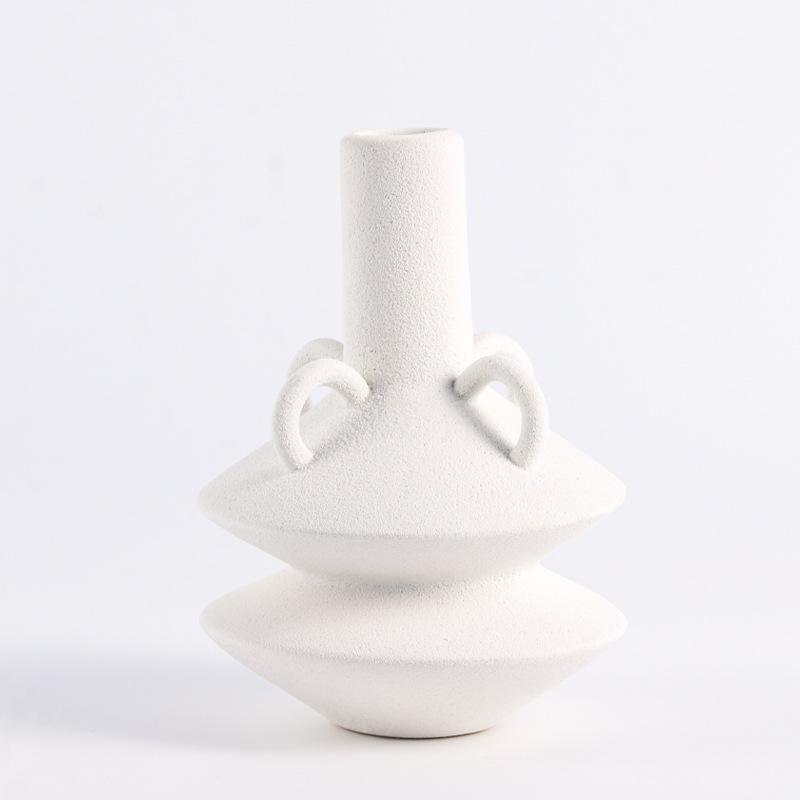 Wabi-sabi Style Flowerware Home Art Study Desk Creative Vase Ornaments B&B Hotel Model Room Soft Decorations