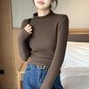 Women Thick Fleece Lined Half Turtleneck Thermal Inner Bottoming Top