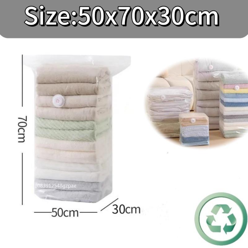 1-4PCS No Need Pump Vacuum Large Plastic Storage Bags Storing Clothes Blankets Reusable Compression Empty Bag Travel Accessories