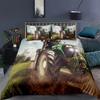 Retro Tractor King Queen Duvet Cover Automotive Bedding Set Engineering Vehicle Quilt Cover Farm Tool Cart 3D Polyester Quilt Cover