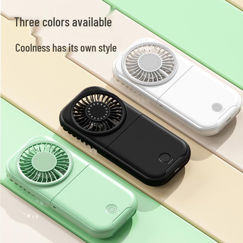 Dual-Use Portable Folding Neck Fan: Handheld, Desktop, Low Noise, Strong Wind, Outdoor-Friendly.