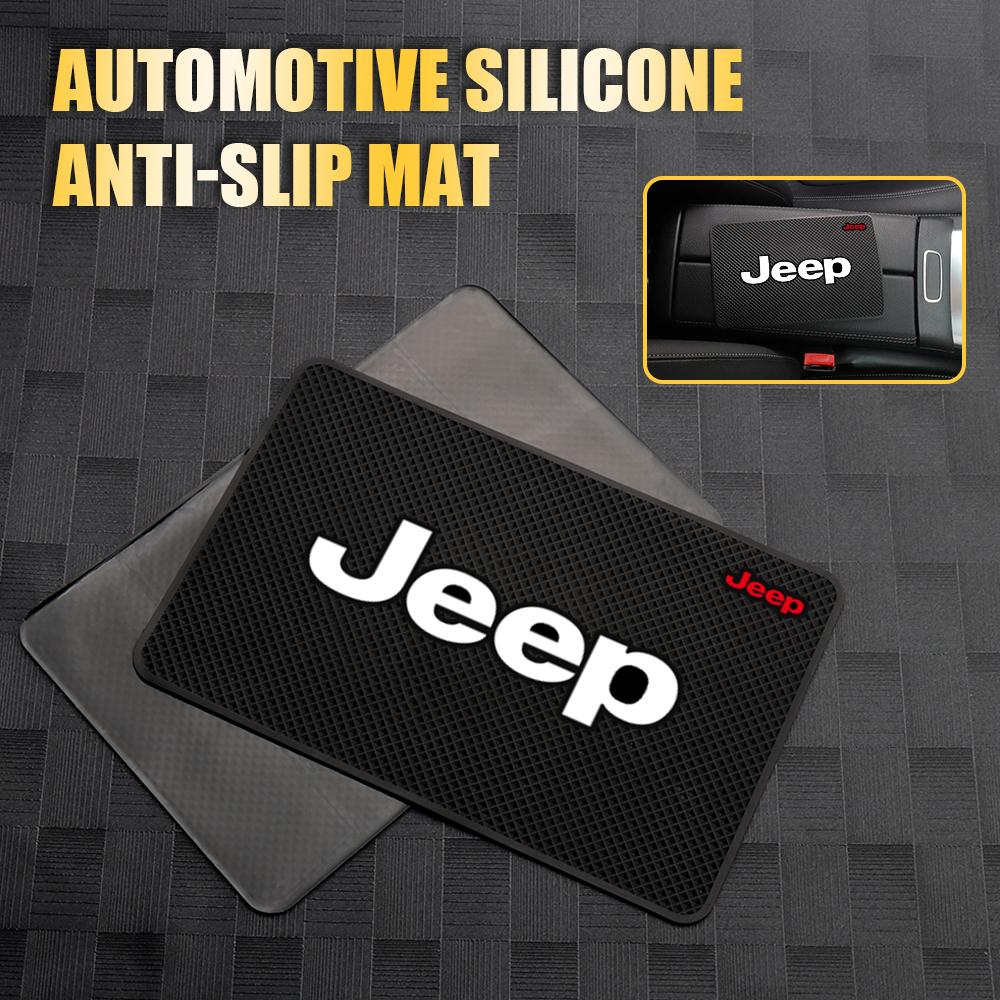 Non-slip Car Styling Anti Slip Pad Phone Non Slip Mat Accessories For Jeep Grand Cherokee Wrangler JK Gladiator Compass Renegade