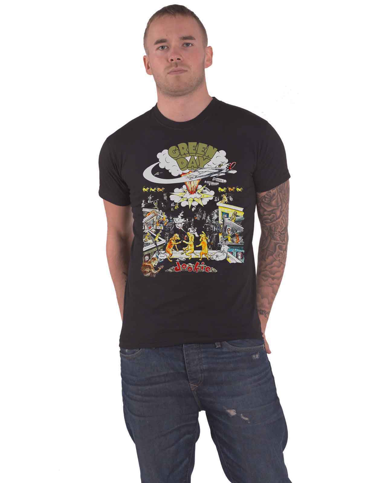 Green Day T Shirt 1994 Tour Dookie new Official Vintage Mens Black M