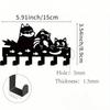 Iron Key Holder Wall Mount with 6 Hooks Modern Entryway Decor