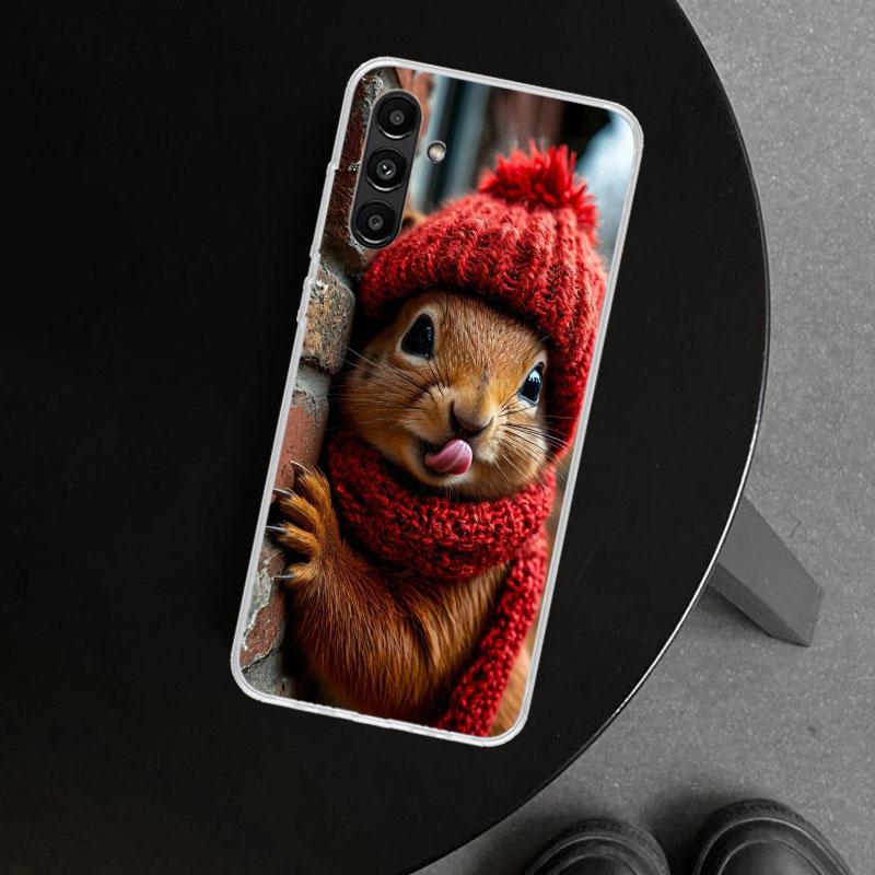 Animal Squirrel Phone Case Cover for Samsung Galaxy A17 A16 A26 A36 A56 A57 A37 A15 A25 A35 A55 A14 A24 A34 A54 A13 A23 A33 A53
