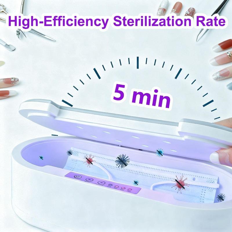 Multifunctional Cleaning Box, Portable USB Cleaning Box for Nail Manicure Make Up Tools,Jewelry,Tattoo Supplies Cleaning