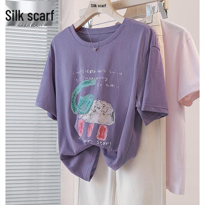 Sisbaish 2026 Summer Women s Short Sleeve Printed T-Shirt L