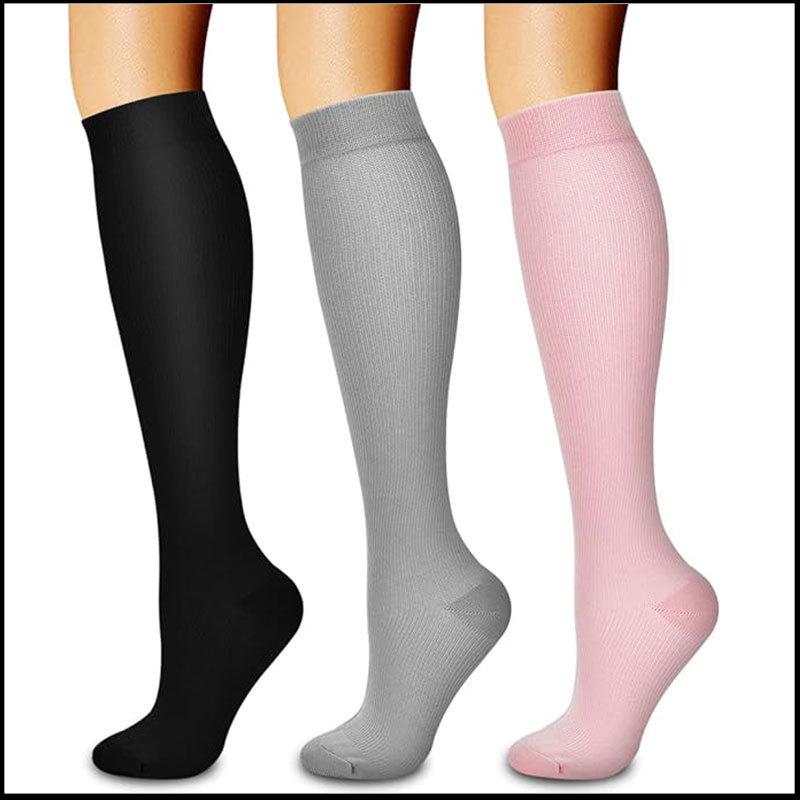 Compression Knee-high Socks Set for Running and Sports - Graduated Support, Multiple Pairs (3/4/6/8)