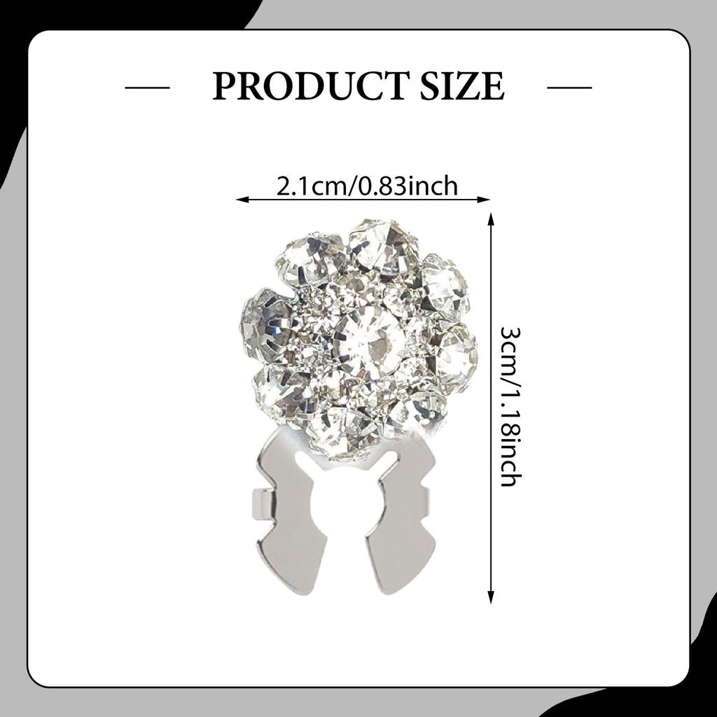 6x Rhinestone Button Covers Sewing Button Covers Decor Party Women Men