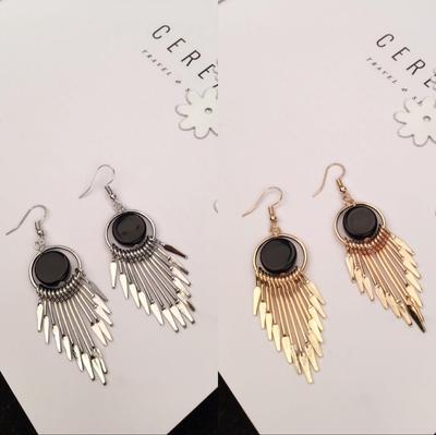 E1261 Korean Celebrity Style Long Tassel Earrings for Women