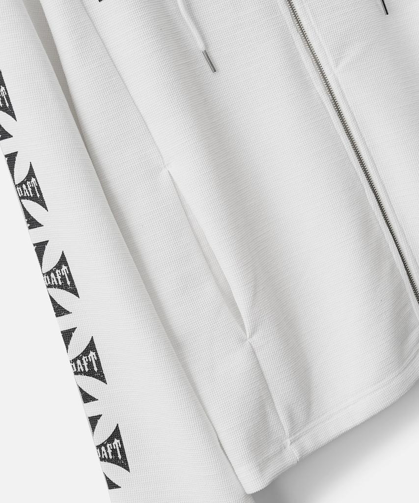 Vastic Cross Logo Zip-Up Hoodie_White