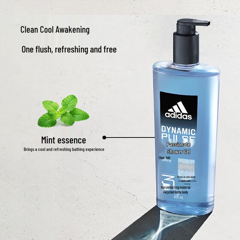 Adidas Men's 3-in-1 Shower Gel, Passion - 12-Bottle Case