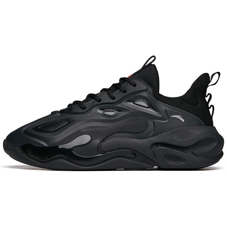 New Anta Chao Worship 2.0 Cushioning Anti Slip And Wear Resistant Low Top Sports Casual Shoes Men's Black Gray 112218840-2