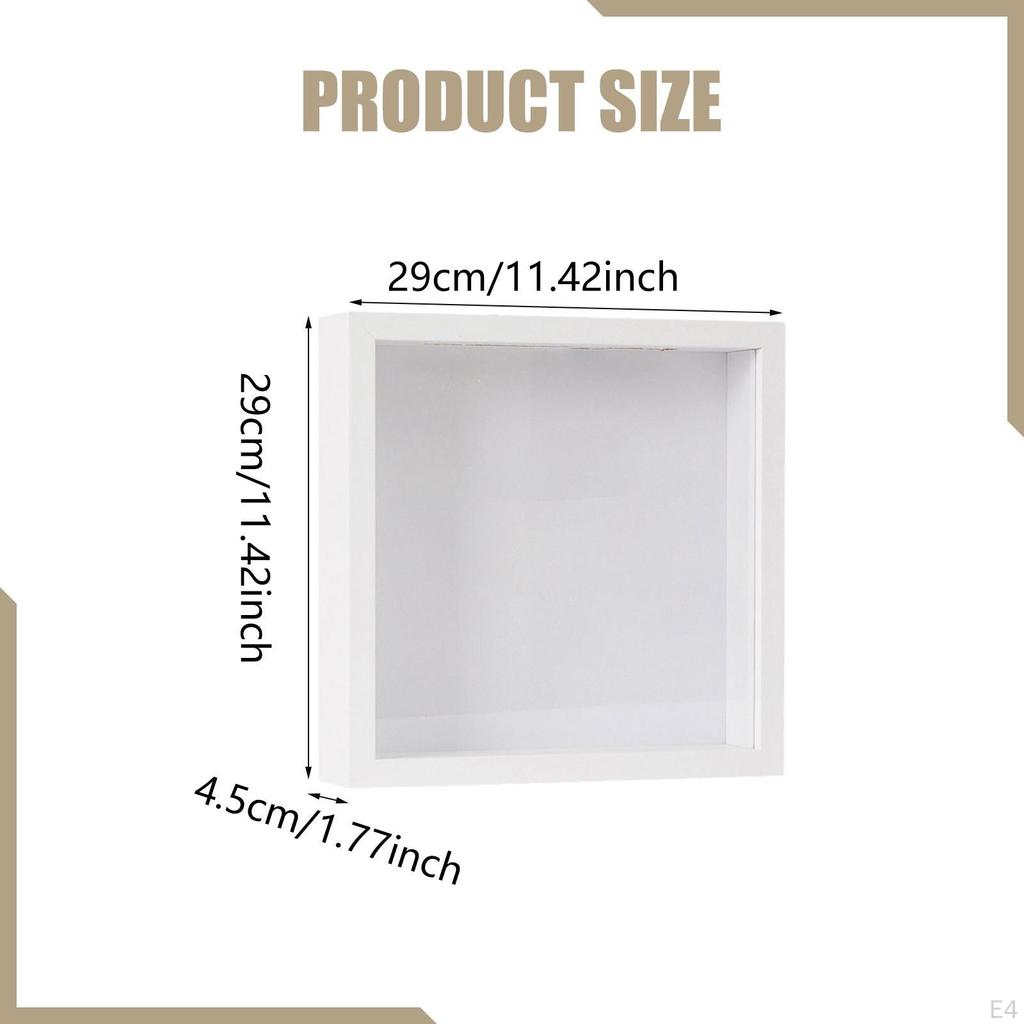 Shadow Box Frame Deep Display Case with Slot for Photos Wedding Movie Sporting Events