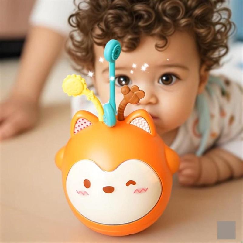 Infant Wobble Wobble Toy With Soothing Music and Soft Light For Cognitive Growth Safe Teething Toy for Babies Toddler