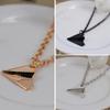 Men's Fashion Xmas Gift Jewelry Paper Plane Airplane Pendant Chain Charm Necklace