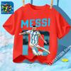 Messi Fußball für 4-14 Jahre Sommer 2026 Kinderkleidung Coole T-Shirts für Kinder Stich Jungen Kinderbekleidung